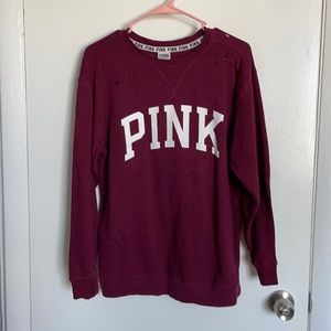 Distressed Pink sweatshirt